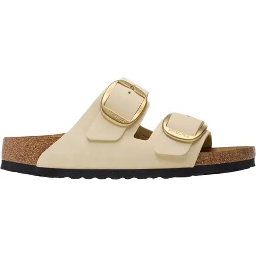 Arizona Nubuk Sandale in Ecru , Damen, Größe: 41 EU - Birkenstock - Modalova