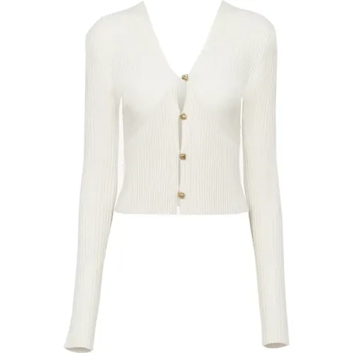 V-Neck Sweater with Goldenugget Buttons , female, Sizes: L, M - Chloé - Modalova