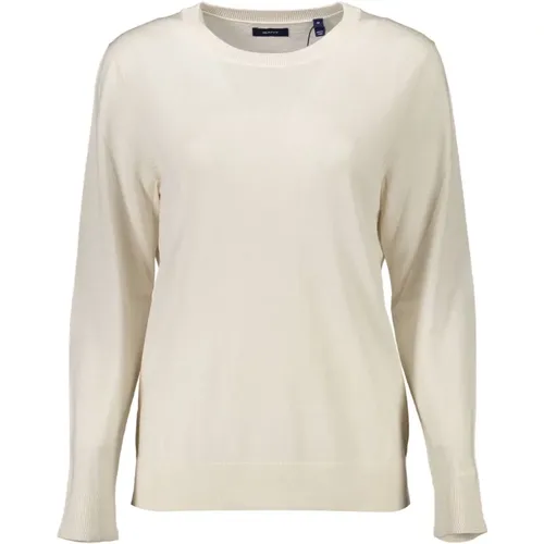Wool Sweater, Long Sleeve, Round Neck , female, Sizes: XL - Gant - Modalova