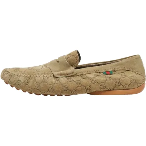 Pre-owned Suede flats , male, Sizes: 12 1/2 UK - Gucci Vintage - Modalova