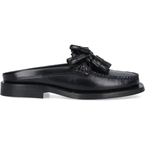 Schwarze flache Schuhe , Damen, Größe: 39 EU - Hereu - Modalova