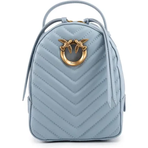 Hellblauer Love Bag Rucksack , Damen, Größe: ONE Size - pinko - Modalova