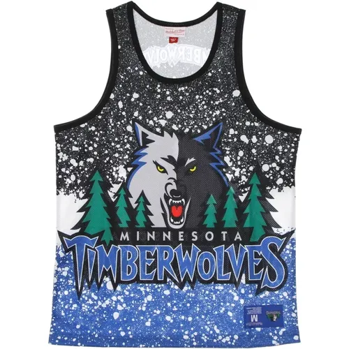 NBA Jumbotron Sublimated Basketball Tank Top , Herren, Größe: M - Mitchell & Ness - Modalova