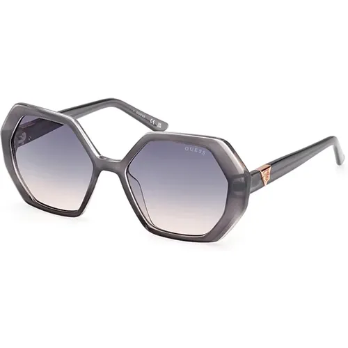 Stilvolle Sonnenbrille mit blauer Verlaufslinse , Damen, Größe: 54 MM - Guess - Modalova