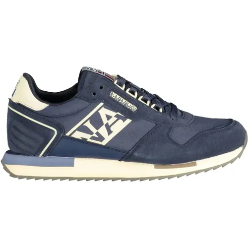 Blaue Polyester-Sneaker mit Schnürsenkeln und Logo , Herren, Größe: 45 EU - Napapijri - Modalova