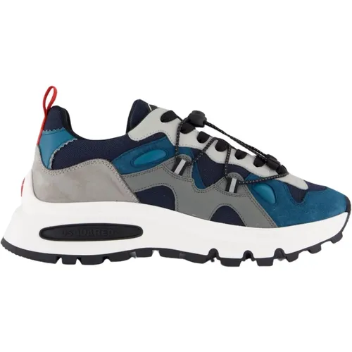 Men's Run Sneaker Blue/Grey , male, Sizes: 7 UK, 11 UK - Dsquared2 - Modalova