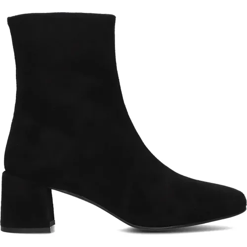 Schwarze Wildleder Stiefeletten , Damen, Größe: 35 EU - Stefano Lauran - Modalova