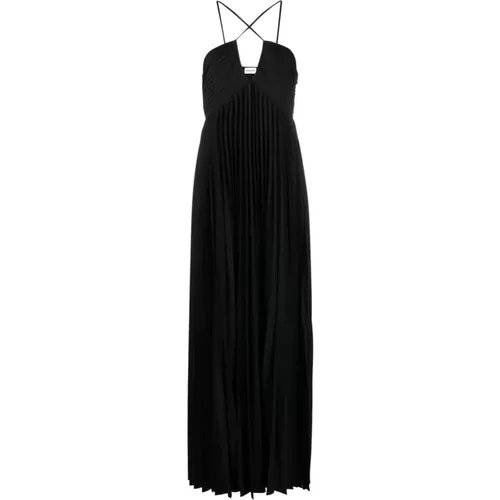 Pleated Dress with Cut-Out Detailing , female, Sizes: L, S - P.a.r.o.s.h. - Modalova