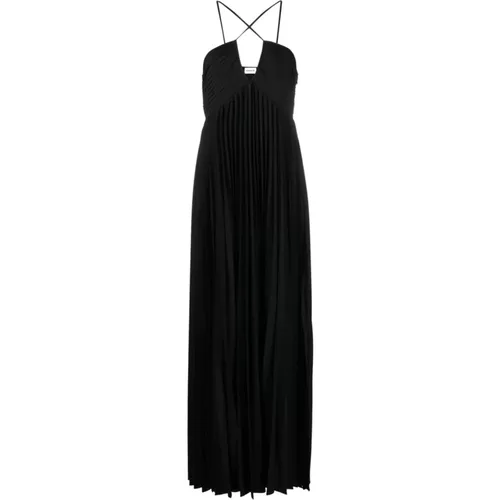 Pleated Dress with Cut-Out Detailing , female, Sizes: M - P.a.r.o.s.h. - Modalova