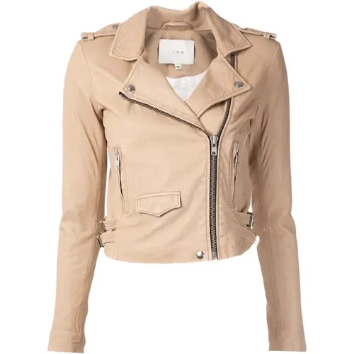 Beige Lederjacke Casual Stil IRO - IRO - Modalova