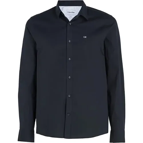 Modern Stilvolle Schwarze Hemden , Herren, Größe: L - Calvin Klein - Modalova