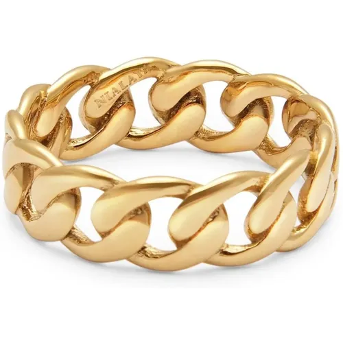 Chain Ring in Gold , female, Sizes: 54 MM, 50 MM, 52 MM, 56 MM - Nialaya - Modalova