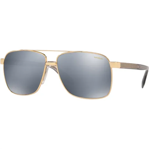 Gold/Graue Sonnenbrille Versace - Versace - Modalova