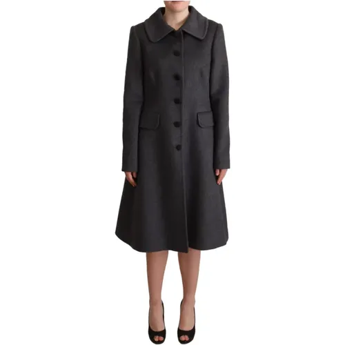 DG Cashmere Trench Coat Jacket , female, Sizes: L - Dolce & Gabbana - Modalova