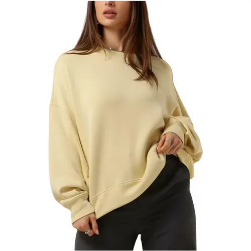 Gelbes Sweatshirt für Lässige Tage , Damen, Größe: XS - moss copenhagen - Modalova