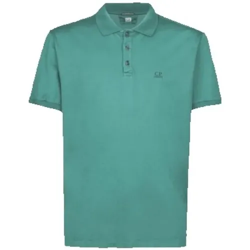 Locker geschnittenes Polo-Shirt Frosty Spruce-M , Herren, Größe: 2XL - C.P. Company - Modalova