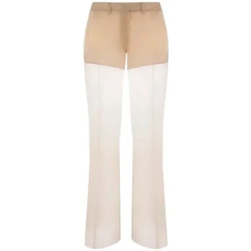 Desert Wide Leg Organza Trousers , female, Sizes: S, XS - Prada - Modalova