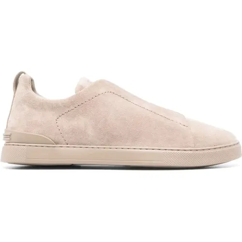 Triple Stitch LOW TOP Sneaker , male, Sizes: 9 UK, 11 UK - Ermenegildo Zegna - Modalova