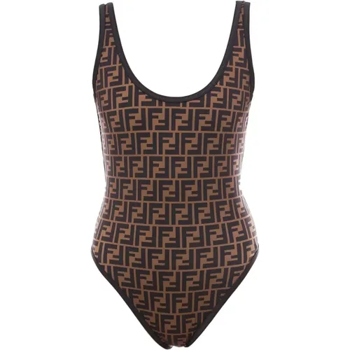 Swimwear with Wide Back Neckline , female, Sizes: 2XS - Fendi - Modalova