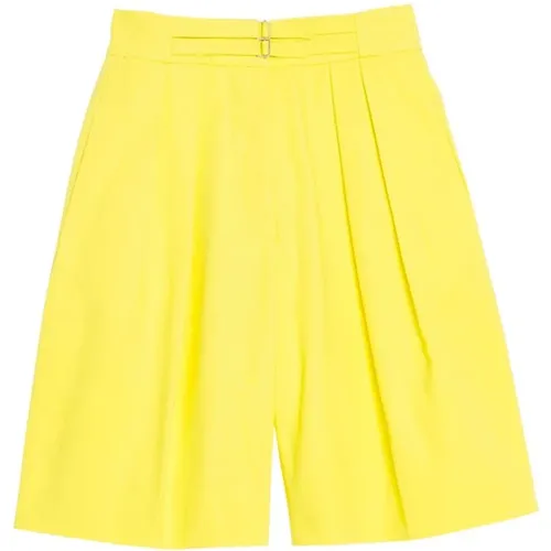 Gelbe Pflaumen High-Waist Canvas Shorts , Damen, Größe: L - Ines De La Fressange Paris - Modalova