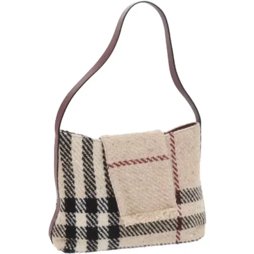 Pre-owned Wool shoulder-bags , female, Sizes: ONE SIZE - Burberry Vintage - Modalova