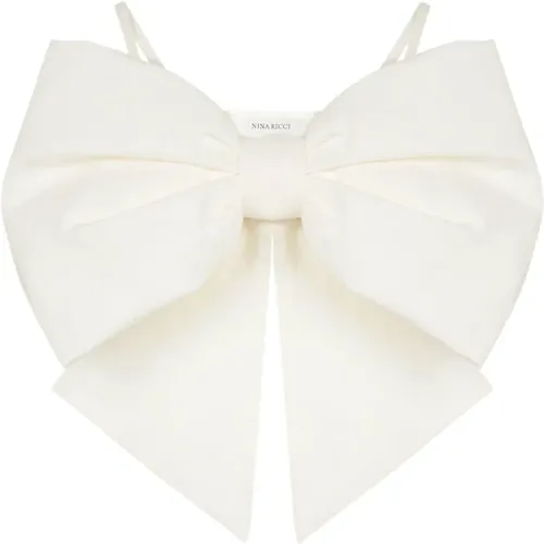 Natural Linen Bow Bralette , female, Sizes: 2XL - Nina Ricci - Modalova