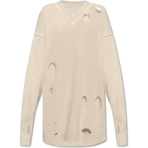 Cut-out sweater , female, Sizes: S - MM6 Maison Margiela - Modalova