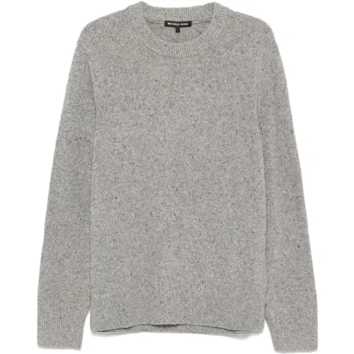 Grauer Wollmischung Pullover , Herren, Größe: L - Michael Kors - Modalova