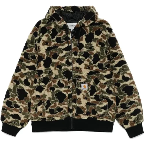 Strukturierte Camouflage-Jacke , Herren, Größe: L - Carhartt WIP - Modalova