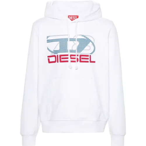 Sweatshirt with Front Print , male, Sizes: S - Diesel - Modalova