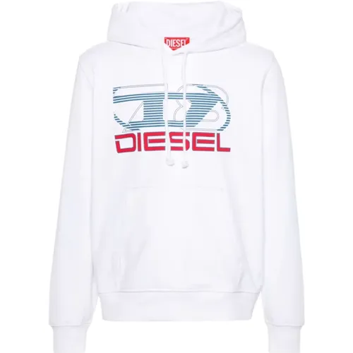 Sweatshirt with Front Print , male, Sizes: S, L - Diesel - Modalova