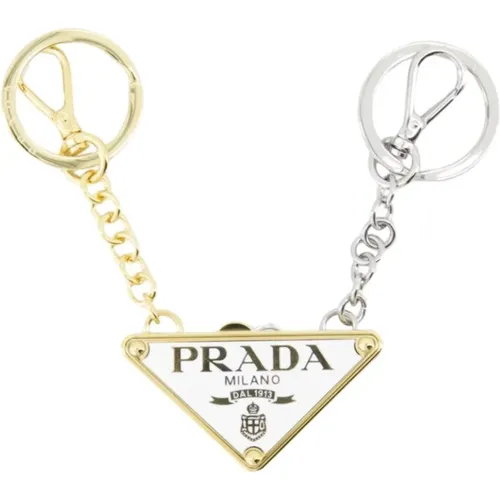 Teilbarer Schlüsselanhänger mit Metalllogo , Damen, Größe: ONE Size - Prada - Modalova