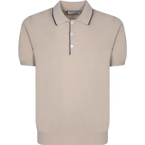Contrasting Edges Cotton Polo Shirt , male, Sizes: XL - Canali - Modalova