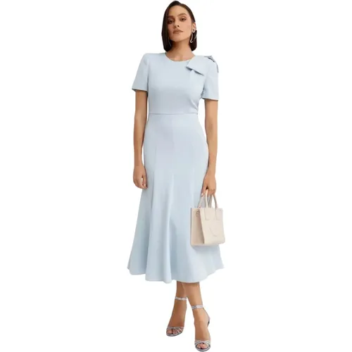 Blaues Midi-Kleid mit Schleife - Roland Mouret - Modalova