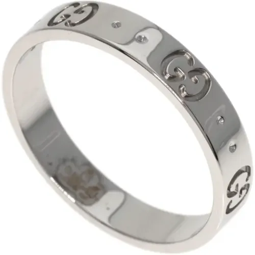 Pre-owned White Gold rings , female, Sizes: ONE SIZE - Gucci Vintage - Modalova