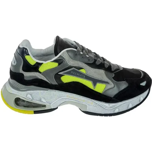 Fluorescent Sports Sharky Sneakers , male, Sizes: 8 UK, 6 UK - Premiata - Modalova