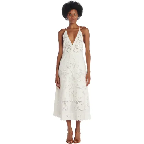 Jacquard Embroidered Long Dress , female, Sizes: XL, M - Sea NY - Modalova