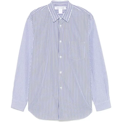 Striped Cotton Shirt with Classic Collar , male, Sizes: L - Comme des Garçons - Modalova