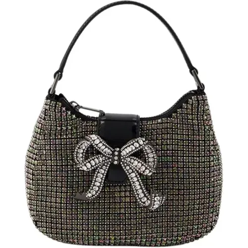 Crystal Crescent Shoulder Bag - , female, Sizes: ONE SIZE - Self Portrait - Modalova