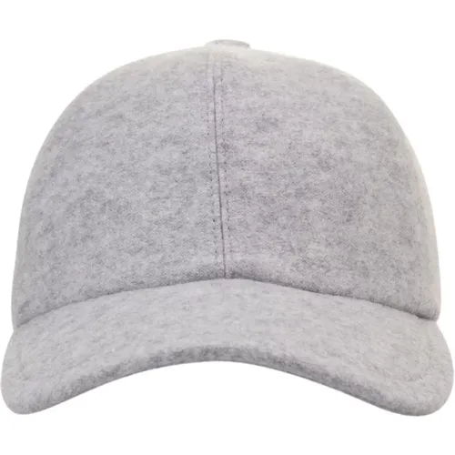 Grey Cashmere Baseball Hat , male, Sizes: XL, M, L - Fedeli - Modalova