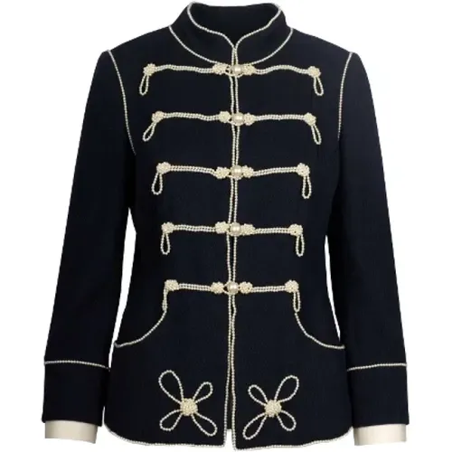 Chanel Navy Majorette Jacket , female, Sizes: L - Chanel Vintage - Modalova