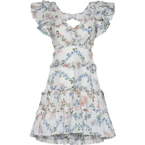 Floral Polka Dot Dress , female, Sizes: 2XS - Needle & Thread - Modalova