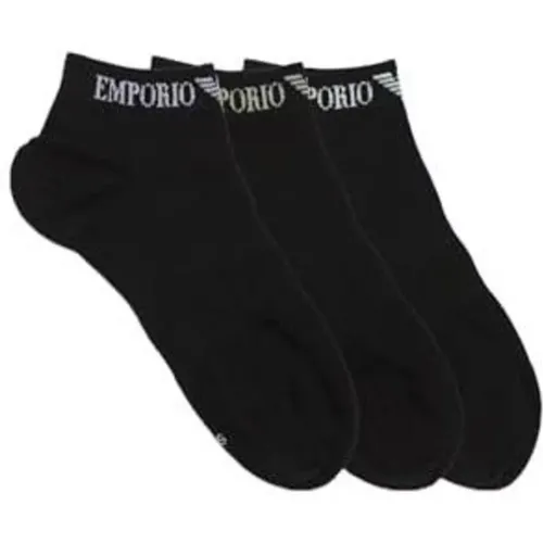 Men's Short Socks Spring/Summer Collection , male, Sizes: L, S - Emporio Armani - Modalova