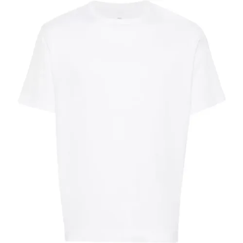Weiße Baumwoll-Rundhals-T-Shirt , Herren, Größe: L - Fedeli - Modalova