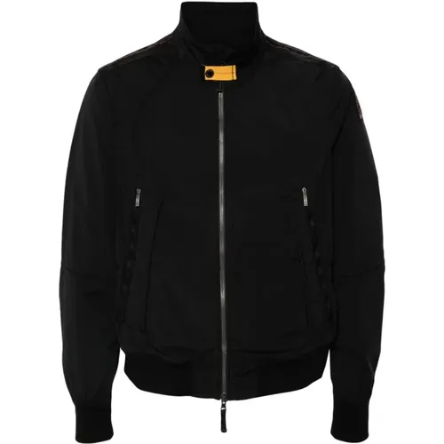 Schwarze Ripstop Mäntel mit Logo Patch , Herren, Größe: XL - Parajumpers - Modalova