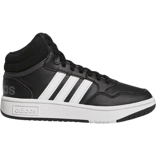 Hoops 3.0 Mid Sneakers für KINDER,Schwarze Kinder Mid-Top Sneakers - Adidas - Modalova