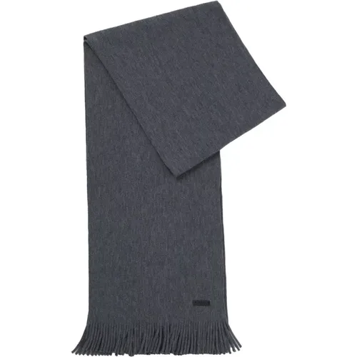 Albas Virgin Wool Scarf in Grau - Hugo Boss - Modalova