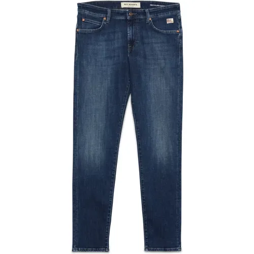 Blaue Rinse-Wash Slim Fit Jeans , Herren, Größe: W36 - Roy Roger's - Modalova