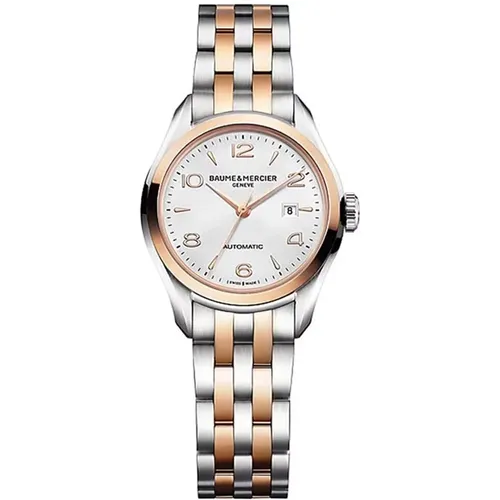 Bicolor Clifton Automatic Round Watch , female, Sizes: ONE SIZE - Baume et Mercier - Modalova