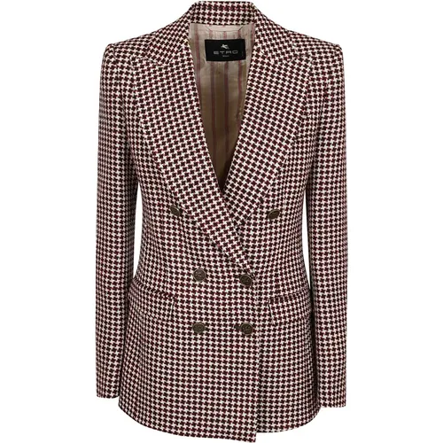 Grey Wool Blend Jacket Aw24 , female, Sizes: XS, 2XS - ETRO - Modalova